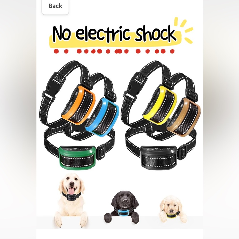6 Pack Dog Bark Collar, No Shock training Waterproof Vibration Collar